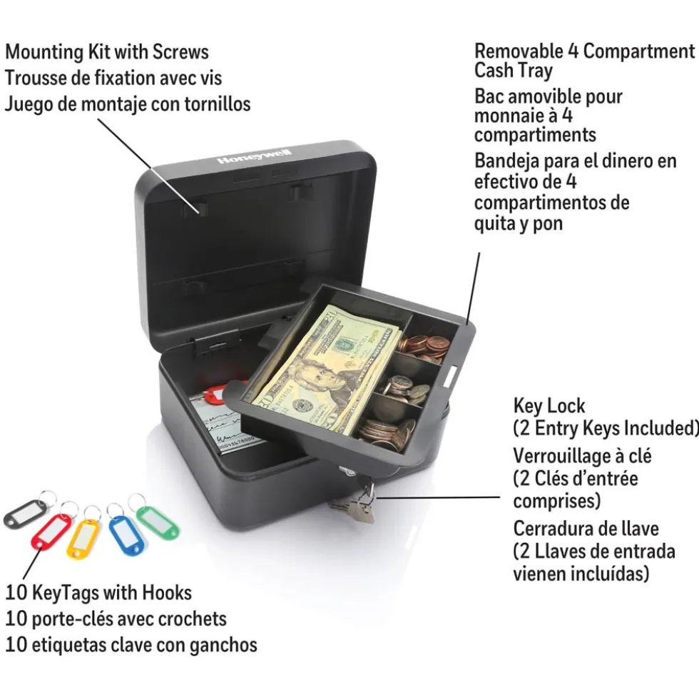 Honeywell 6111 Convertible Cash and Key Box (10 Keys)