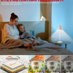 Honeywell Cordless LED Table Lamp with Rechargeable Battery, Color Changing and Touch Controls, White HWT-M1W