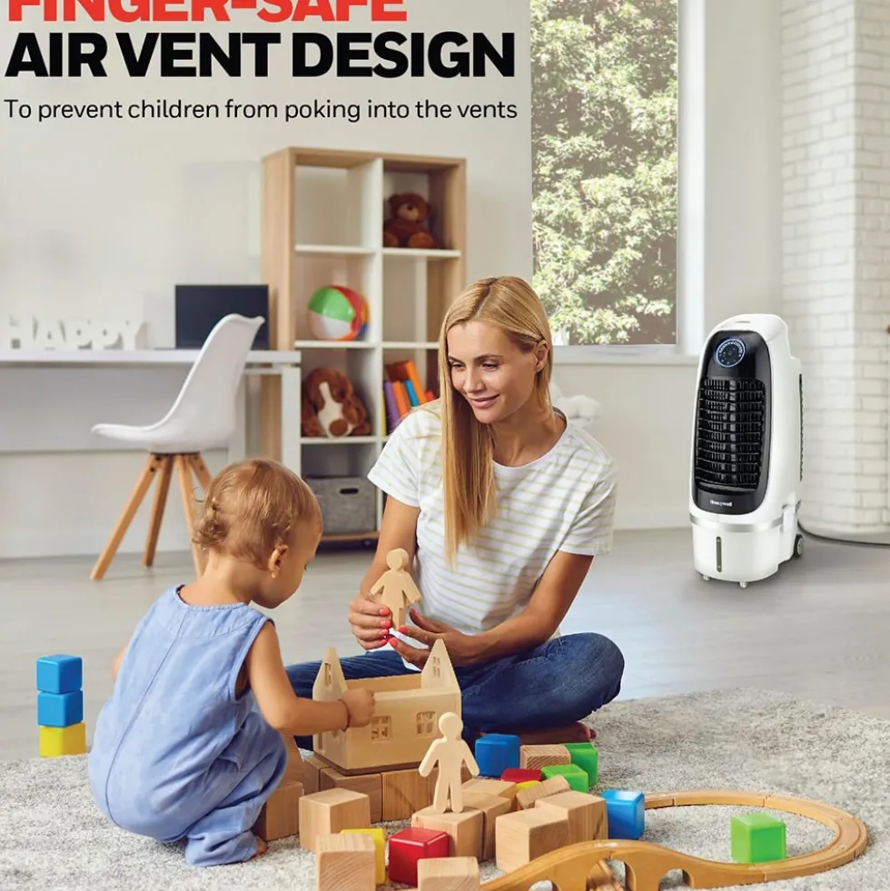 Honeywell CS10PE Spot Evaporative Air Cooler with Detachable Tank, 459 CFM for Small Spaces - White