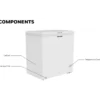 Honeywell 5 Cu Ft Chest Freezer with Removable Storage Basket, White - H5CFW