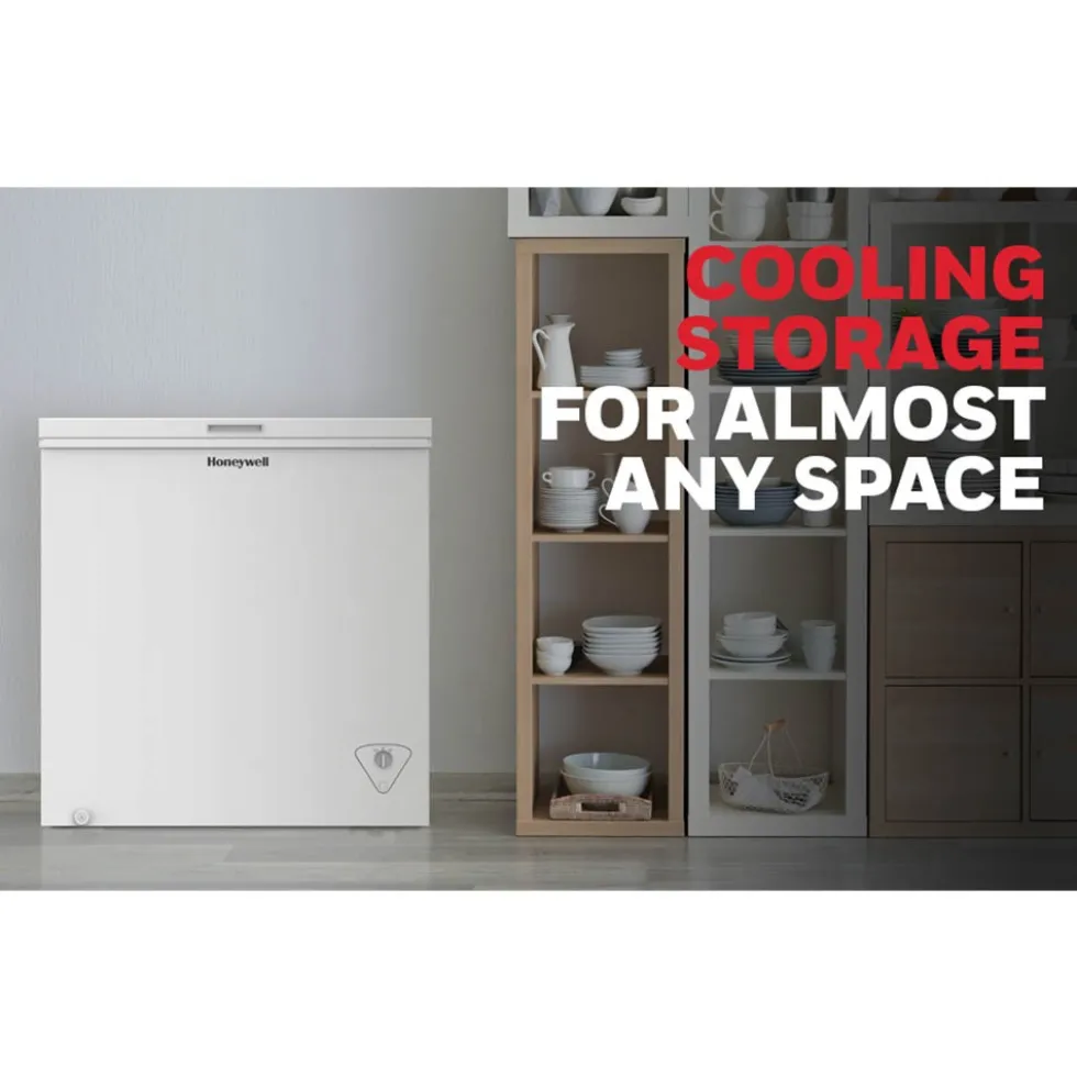 Honeywell 5 Cu Ft Chest Freezer with Removable Storage Basket, White - H5CFW