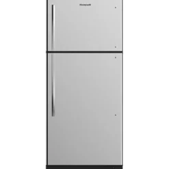 Honeywell 18 Cu Ft Refrigerator with Top Freezer, Stainless Steel - H18TFS