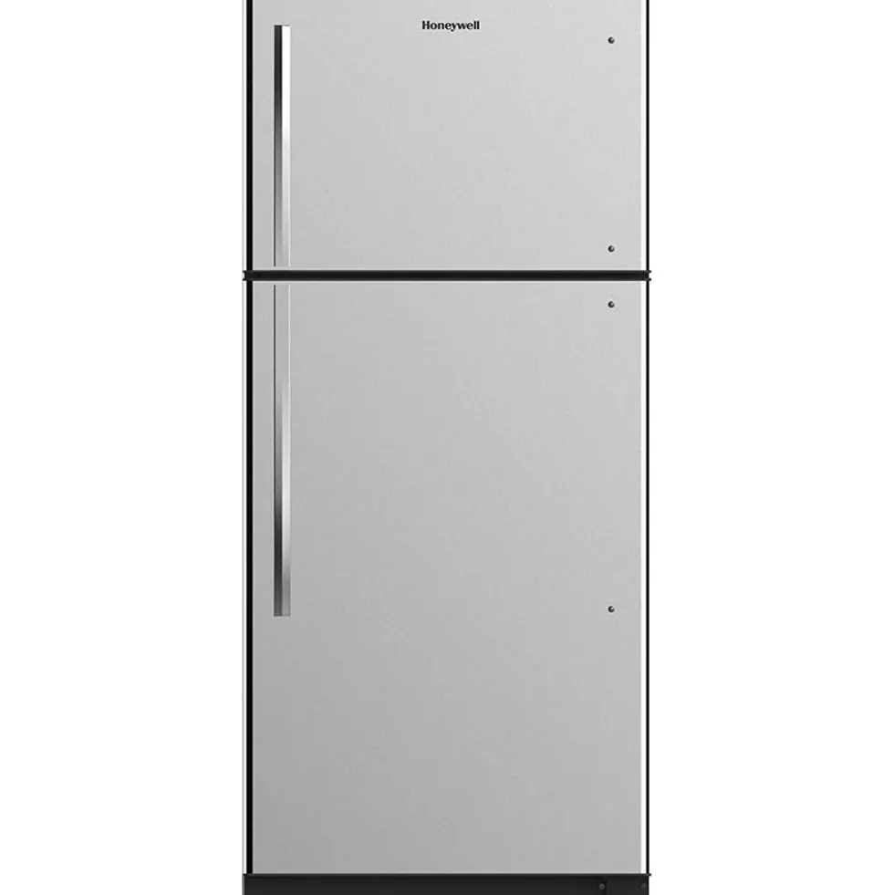 Honeywell 18 Cu Ft Refrigerator with Top Freezer, Stainless Steel - H18TFS