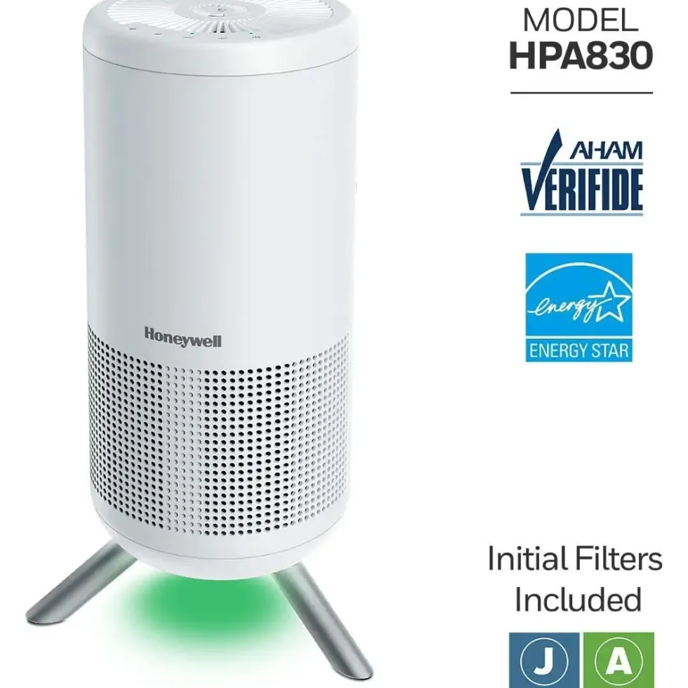 Honeywell Designer Series Ultra Quiet HEPA Tower Air Purifier - White, HPA830W