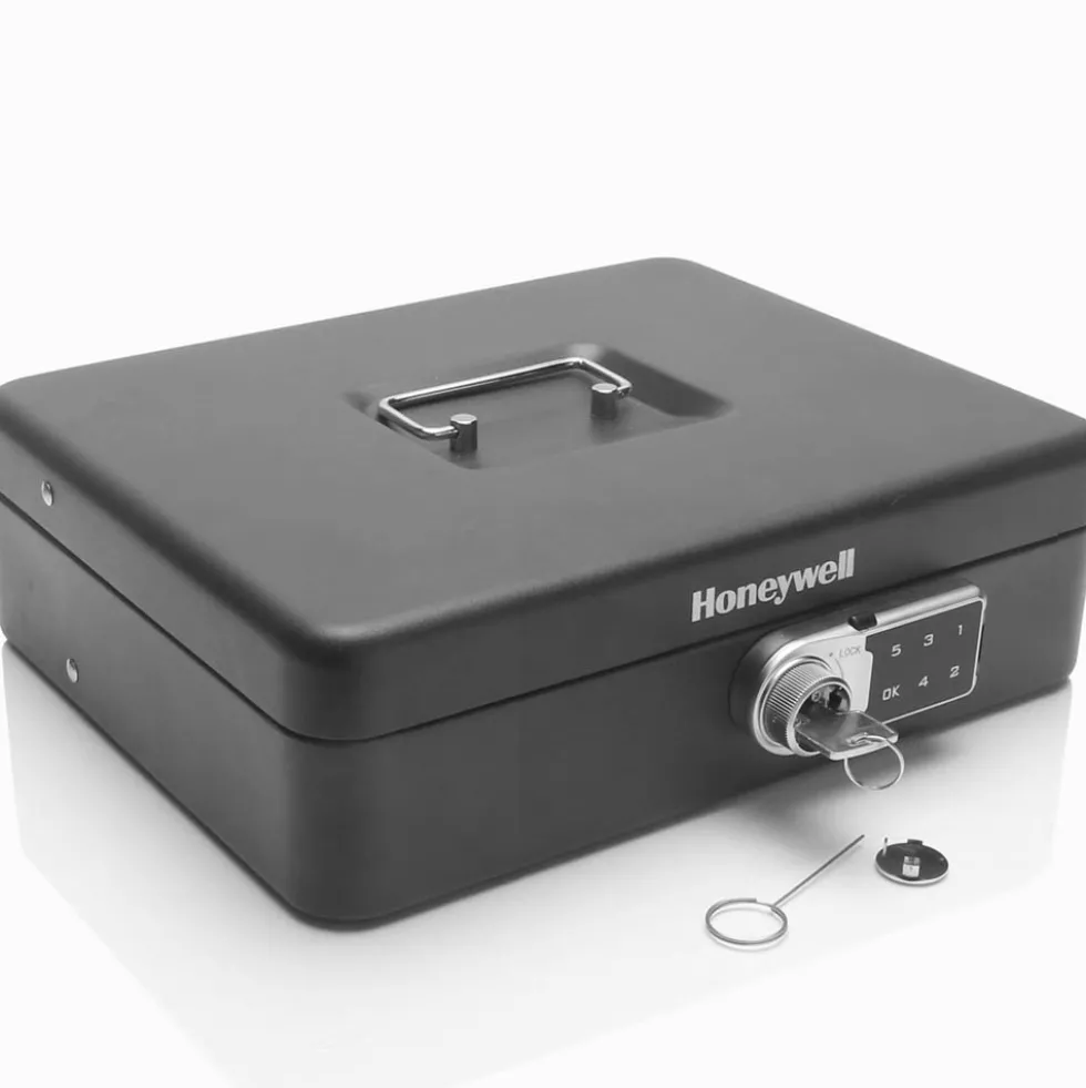Honeywell 6213DG Digital Tiered Cash Box with Touchpad Lock (4 Bill/5 Coin Slots)