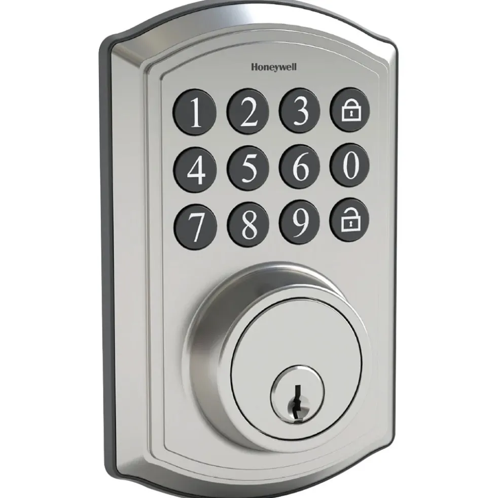 Honeywell Digital Deadbolt Door Lock with Electronic Keypad in Satin Nickel, 8635024