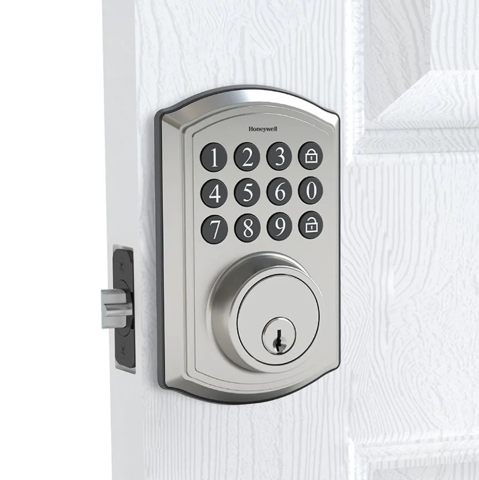 Honeywell Digital Deadbolt Door Lock with Electronic Keypad in Satin Nickel, 8635024