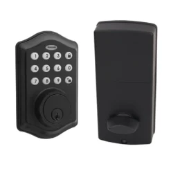 Honeywell Digital Deadbolt with Passage Lever, Matte Black, 8734505