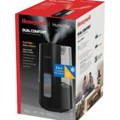 Honeywell Dual Comfort Cool + Warm Mist Humidifier - Black, HWC775B
