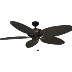 Honeywell Duvall Tropical Palm Leaf Indoor and Outdoor Ceiling Fan, Bronze, 52-Inch - 50201