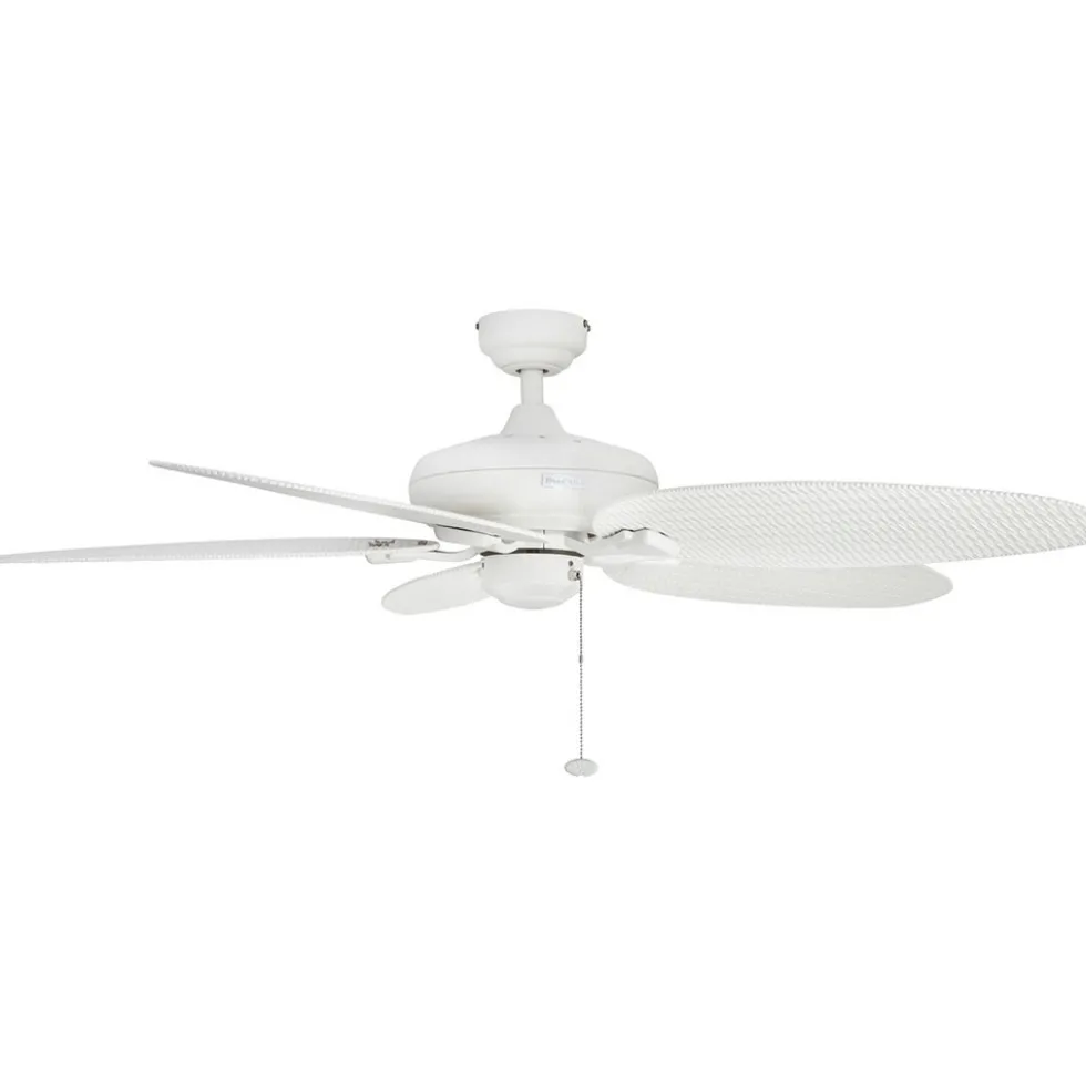 Honeywell Duvall Tropical Palm Leaf Indoor and Outdoor Ceiling Fan, White, 52-Inch - 50206