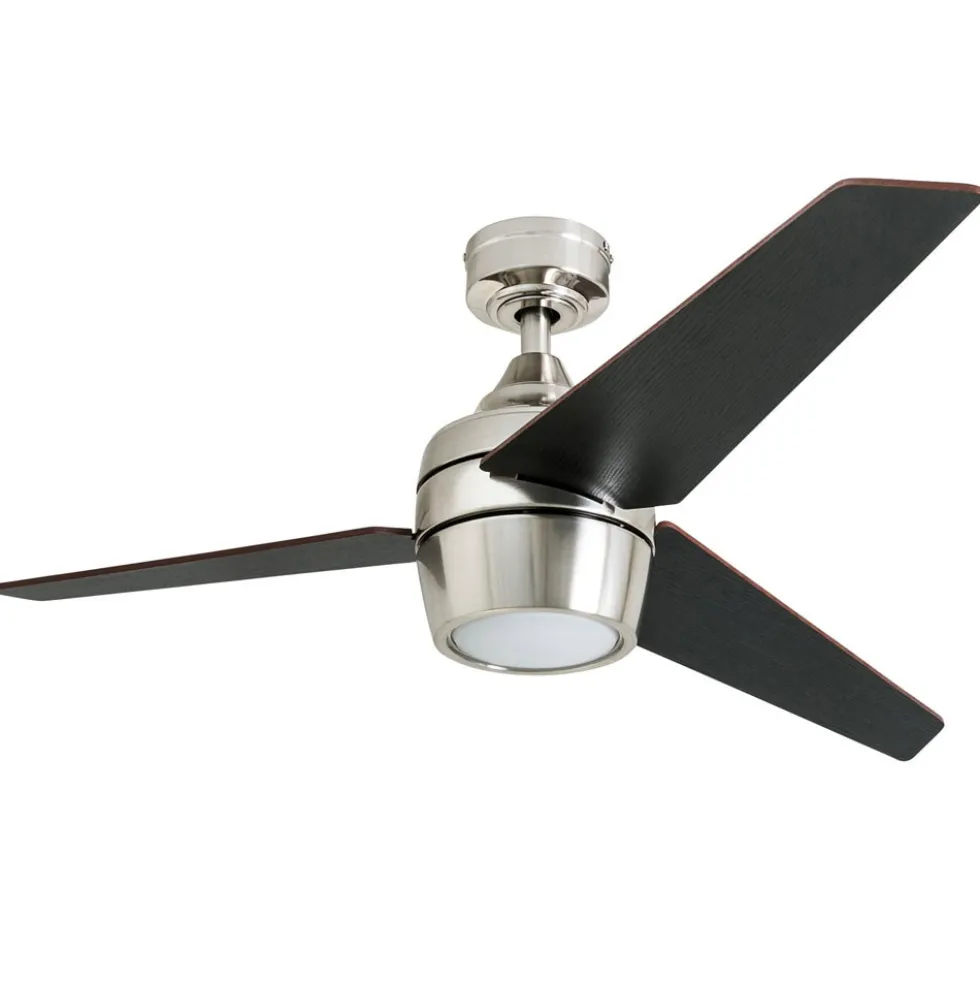 Honeywell Eamon Indoor Ceiling Fan, Modern Brushed Nickel, 52-Inch - 50604