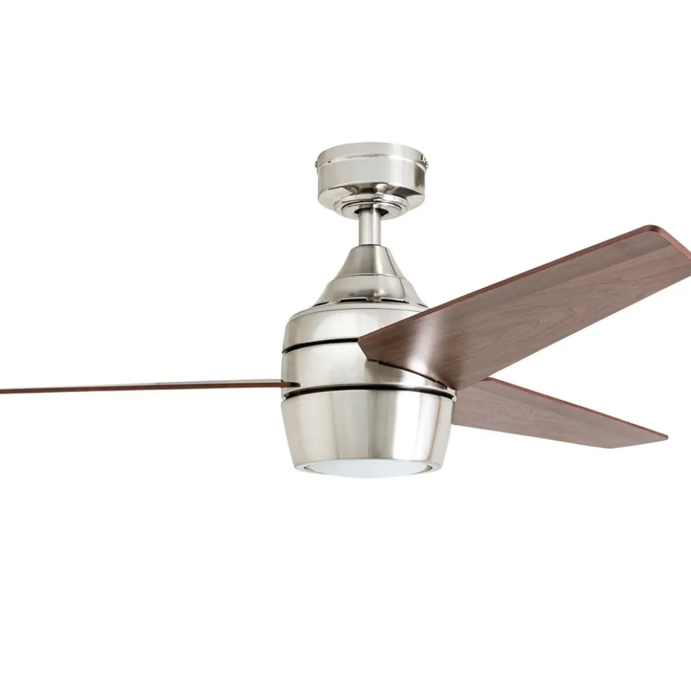 Honeywell Eamon Indoor Ceiling Fan, Modern Brushed Nickel, 52-Inch - 50604