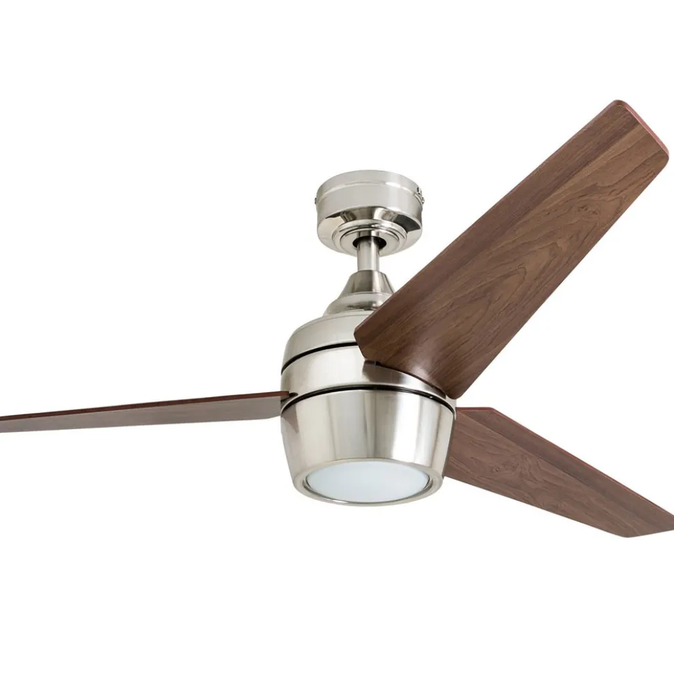 Honeywell Eamon Indoor Ceiling Fan, Modern Brushed Nickel, 52-Inch - 50604