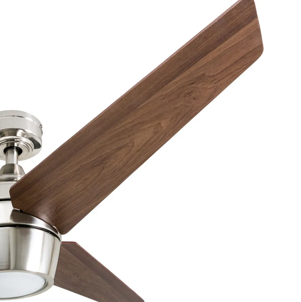 Honeywell Eamon Indoor Ceiling Fan, Modern Brushed Nickel, 52-Inch - 50604