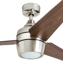 Honeywell Eamon Indoor Ceiling Fan, Modern Brushed Nickel, 52-Inch - 50604