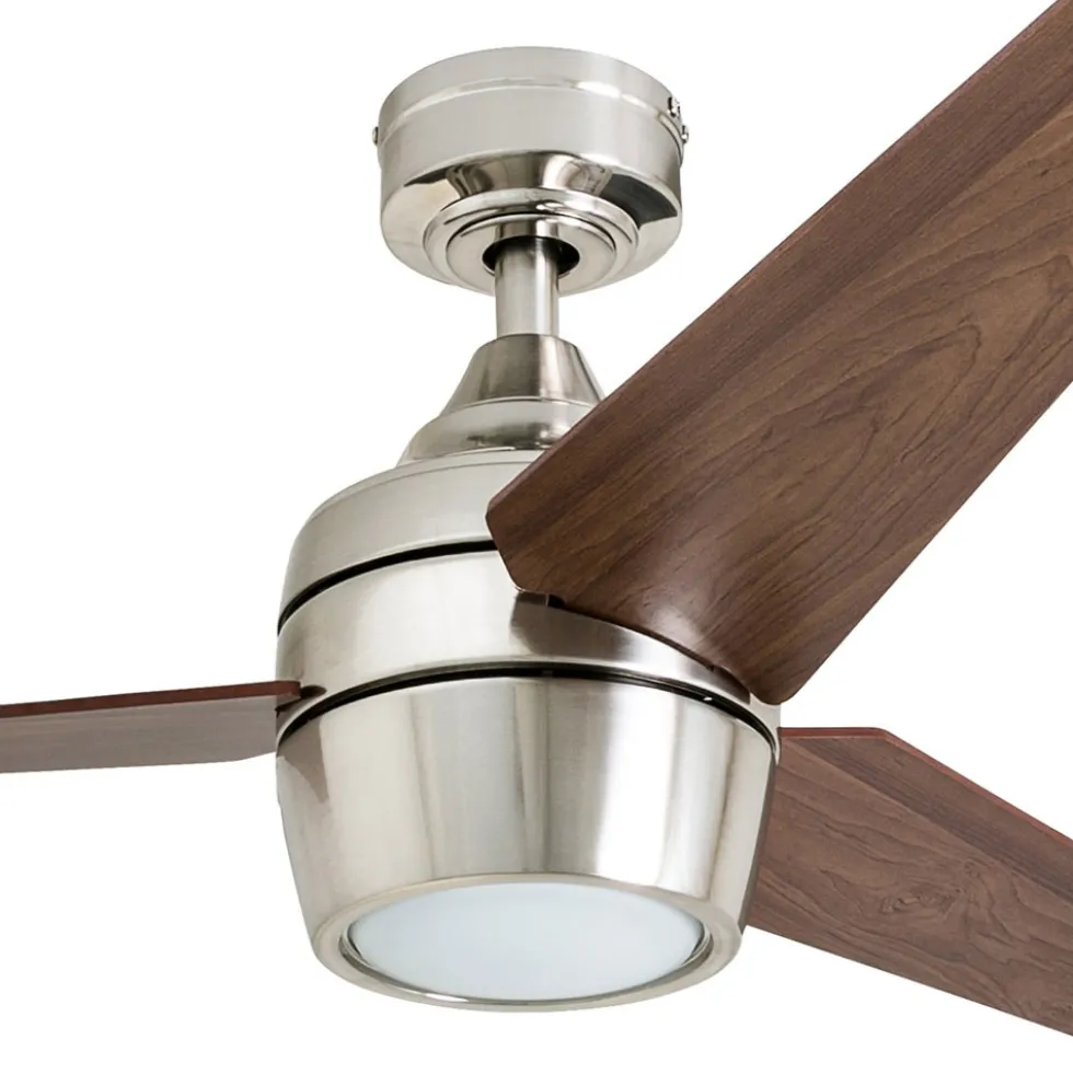 Honeywell Eamon Indoor Ceiling Fan, Modern Brushed Nickel, 52-Inch - 50604