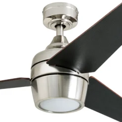 Honeywell Eamon Indoor Ceiling Fan, Modern Brushed Nickel, 52-Inch - 50604