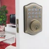 Honeywell Electronic Deadbolt Door Lock with Keypad in Antique Brass, 8712109