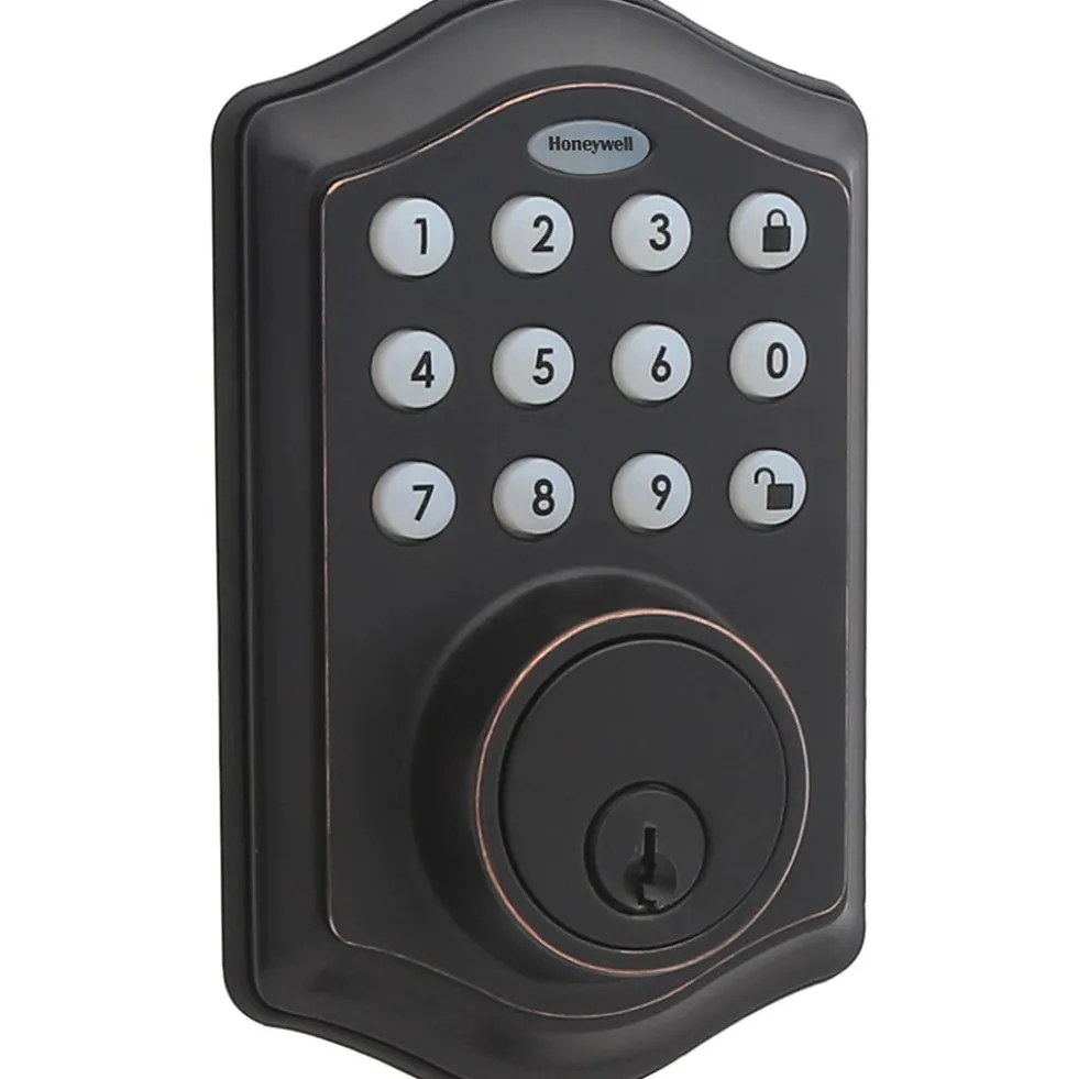 Honeywell Electronic Deadbolt Door Lock with Keypad in Oil Rubbed Bronze, 8712409