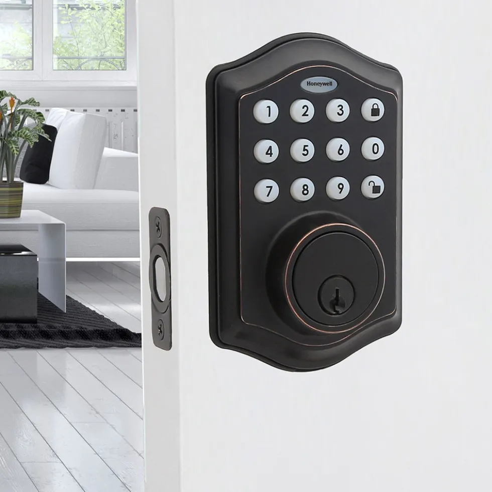 Honeywell Electronic Deadbolt Door Lock with Keypad in Oil Rubbed Bronze, 8712409