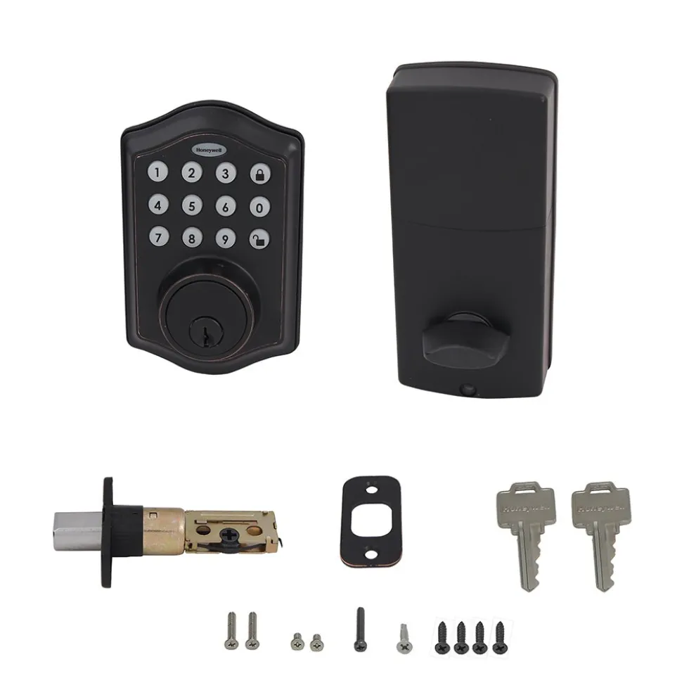 Honeywell Electronic Deadbolt Door Lock with Keypad in Oil Rubbed Bronze, 8712409