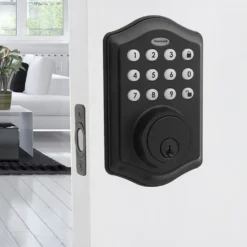 Honeywell Electronic Entry Deadbolt Door Lock, Matte Black, 8712509