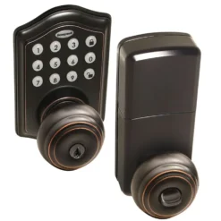 Honeywell Electronic Entry Knob Door Lock with Keypad in Oil Rubbed Bronze, 8732401