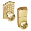 Honeywell Electronic Entry Knob Door Lock with Keypad in Polished Brass, 8732001