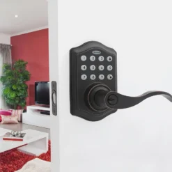 Honeywell Electronic Entry Lever Door Lock with Keypad in Oil Rubbed Bronze, 8734401