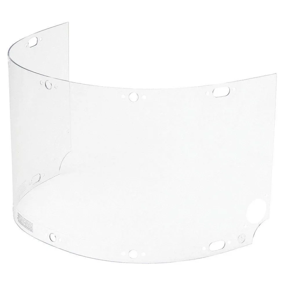 Honeywell Fibre-Metal Dual Crown Extended View Face Shield Window, 8 in x 16.5 in x .04 mm