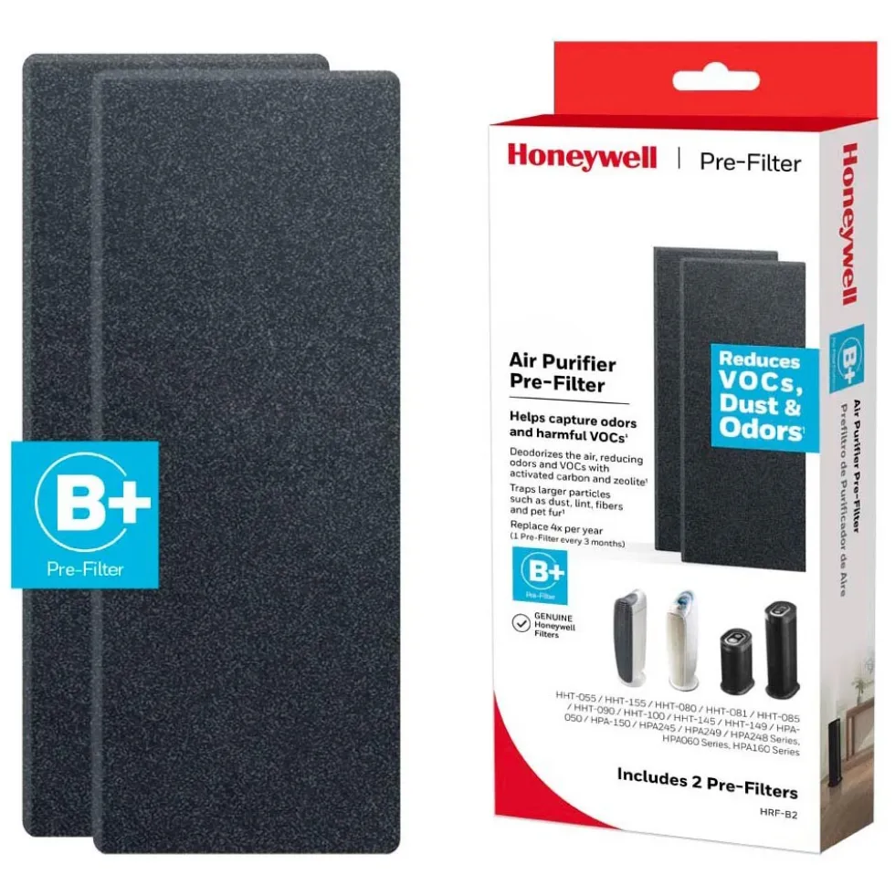 Honeywell Filter B+ Odor And Gas Reducing Air Purifier Pre-filter - 2 Pack, HRF-B2