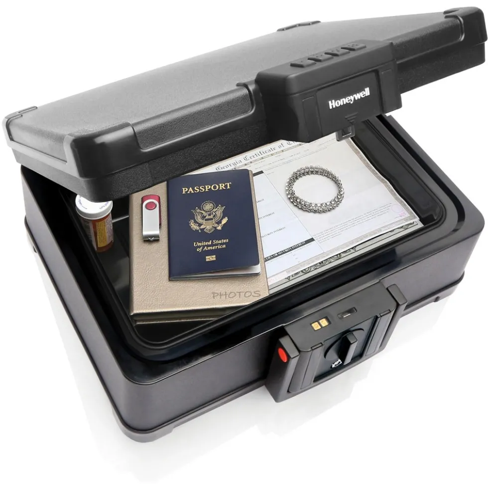 Honeywell 1553 Fire and Water Resistant Chest Safe with Touch Pad Lock (0.25 cu ft.)