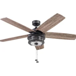 Honeywell Foxhaven Indoor and Outdoor Ceiling Fan, Matte Black, 52-Inch - 51631