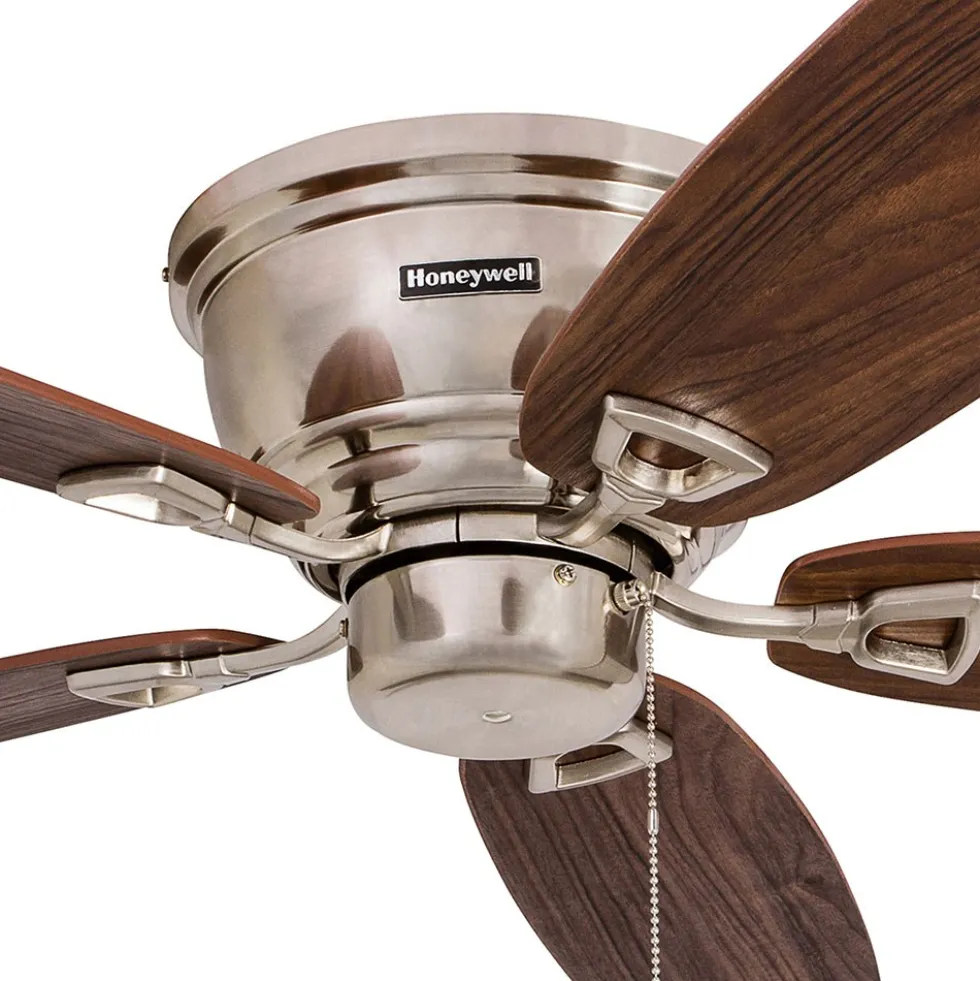 Honeywell Glen Alden Indoor Ceiling Fan with 4 Lights, Brushed Nickel, 52-Inch - 50182