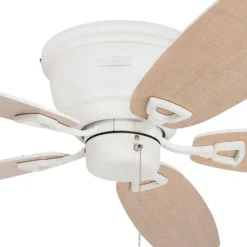 Honeywell Glen Alden Indoor Ceiling Fan, White, 52-Inch - 50180