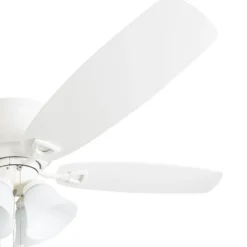 Honeywell Glen Alden Low Profile Ceiling Fan with 4 LED Lights, White, 52-Inch - 50520