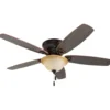 Honeywell Glen Alden Low Profile Ceiling Fan with Bowl Light, Oil Rubbed Bronze, 52-Inch - 50517