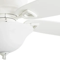 Honeywell Glen Alden Low Profile Ceiling Fan with Bowl Light, White, 52-Inch - 50518