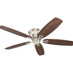Honeywell Glen Alden Low Profile Hugger Ceiling Fan, Brushed Nickel, 52-Inch - 50515