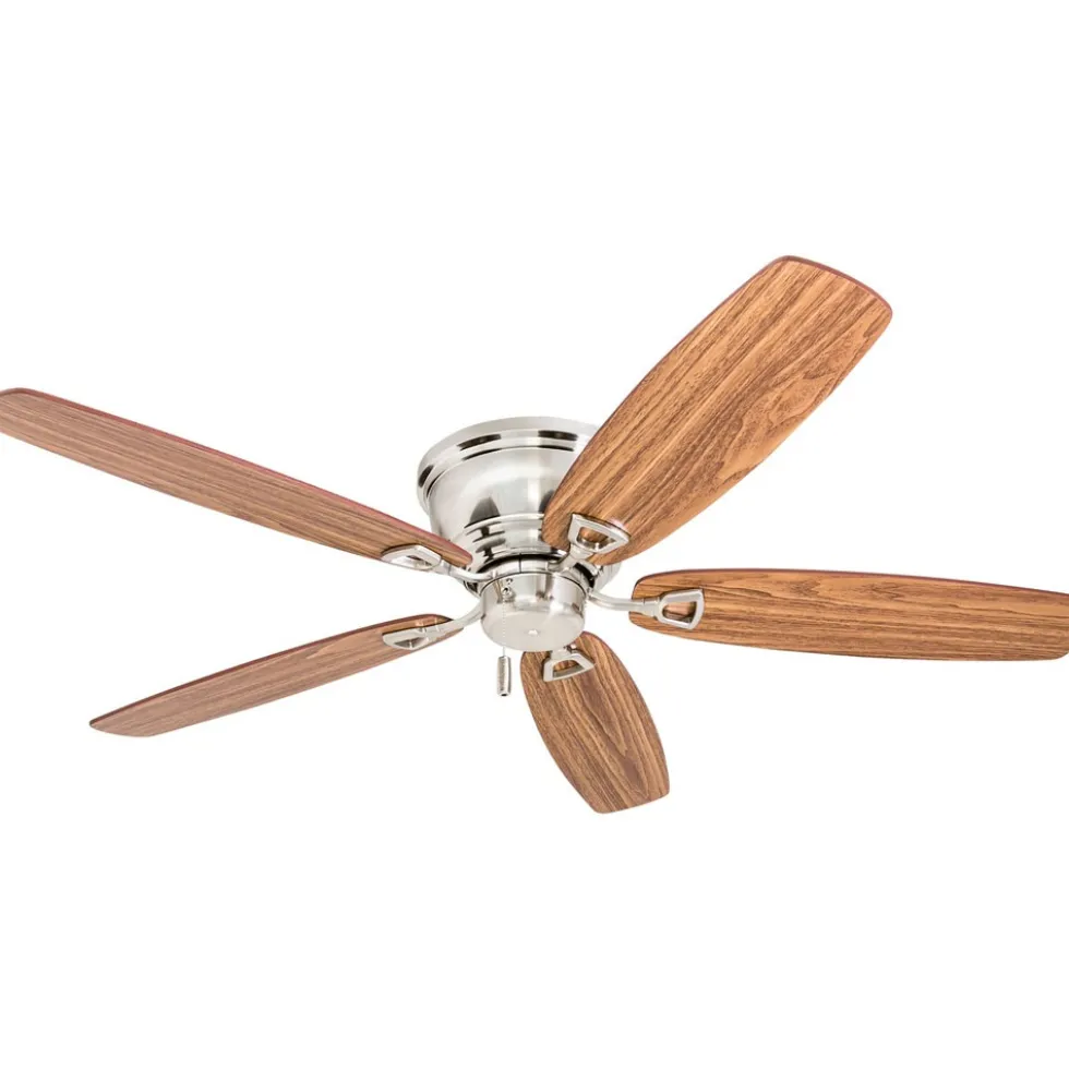 Honeywell Glen Alden Low Profile Hugger Ceiling Fan, Brushed Nickel, 52-Inch - 50515