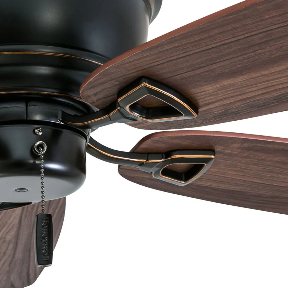 Honeywell Glen Alden Low Profile Hugger Ceiling Fan, Oil Rubbed Bronze, 52-Inch - 50516