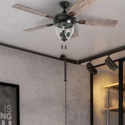 Honeywell Glencrest Damp Rated Outdoor Ceiling Fan, Oil Rubbed Bronze, 52-Inch - 50615
