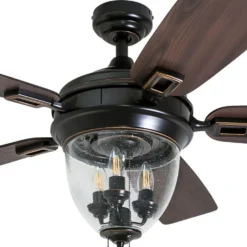 Honeywell Glencrest Damp Rated Outdoor Ceiling Fan, Oil Rubbed Bronze, 52-Inch - 50615