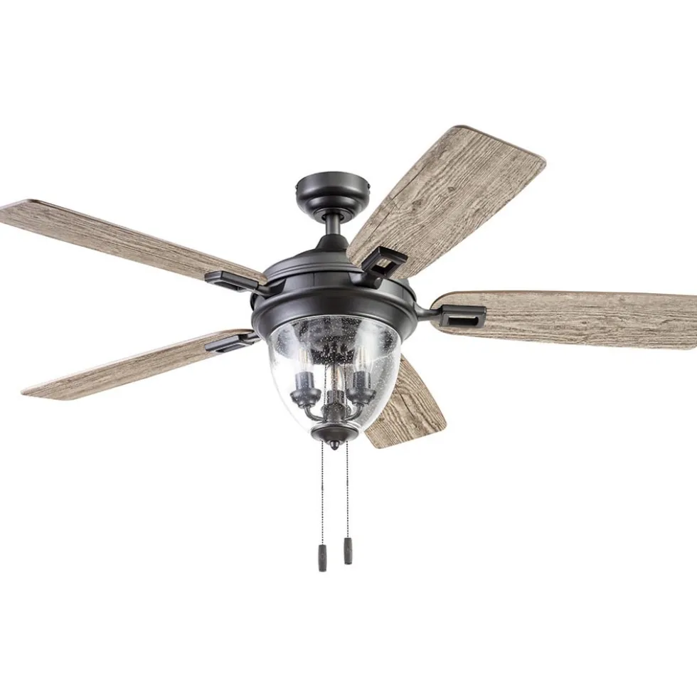 Honeywell Glencrest Indoor and Outdoor Ceiling Fan, Iron, 52-Inch - 51653