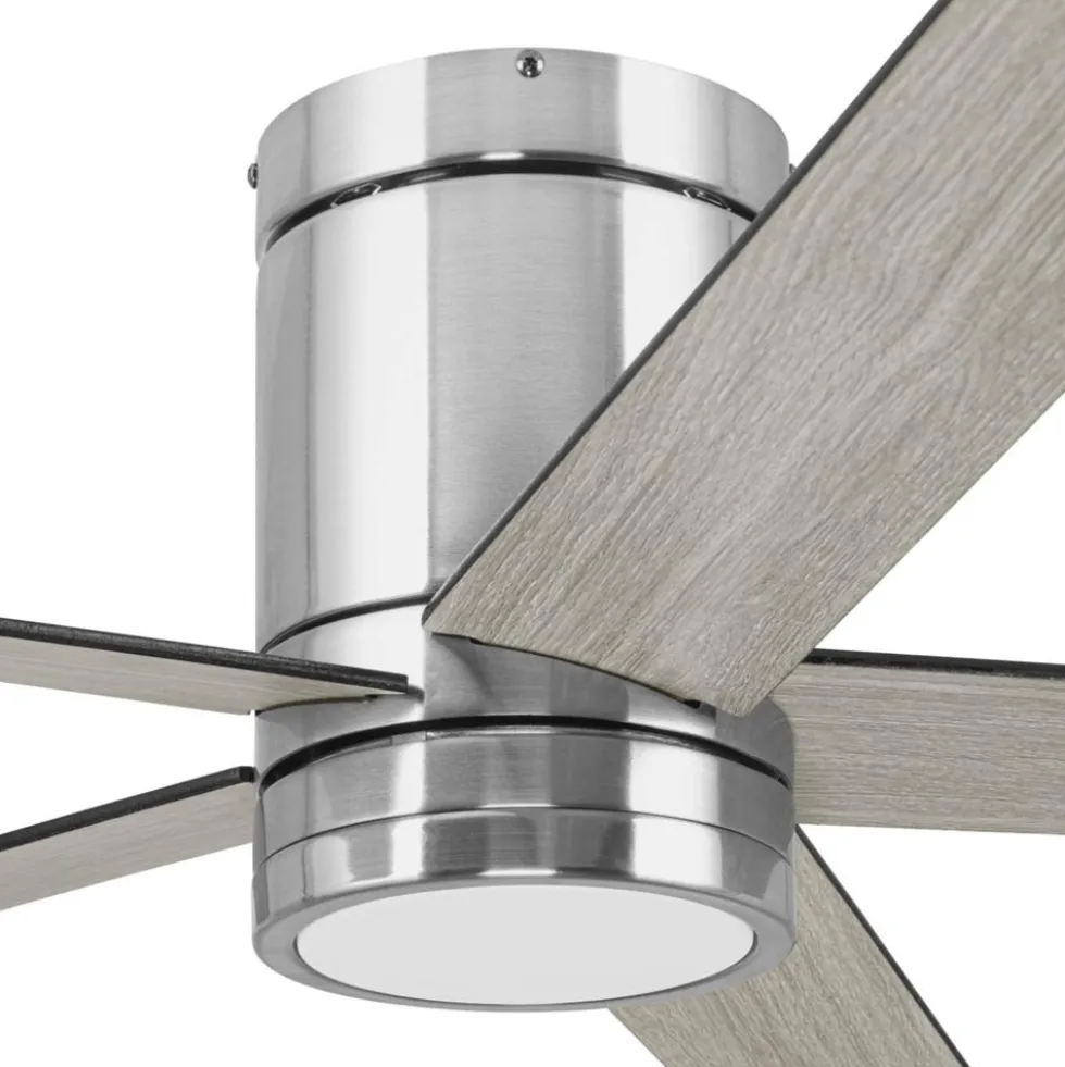 Honeywell Graceshire Ceiling Fan with Light, 60 Inch, Brushed Nickel - 53053