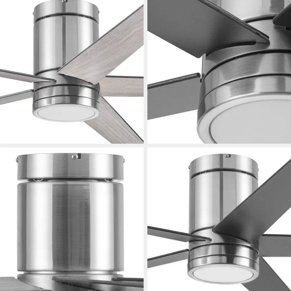 Honeywell Graceshire Indoor Flush Mount Ceiling Fan, Brushed Nickel, 52-Inch - 51860