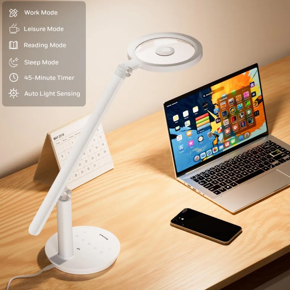 Honeywell H6 Desk Lamp with Touch Controls, White