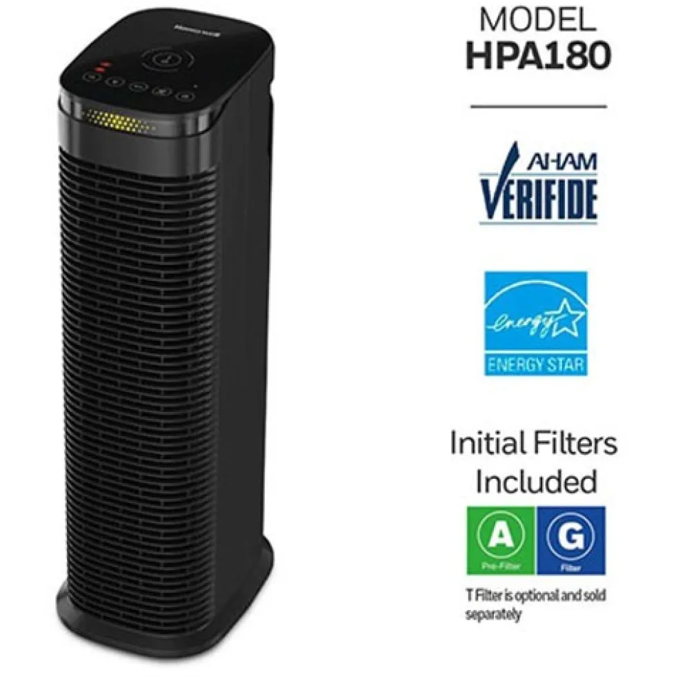 Honeywell HEPA Tower Air Purifier - Black, HPA180B