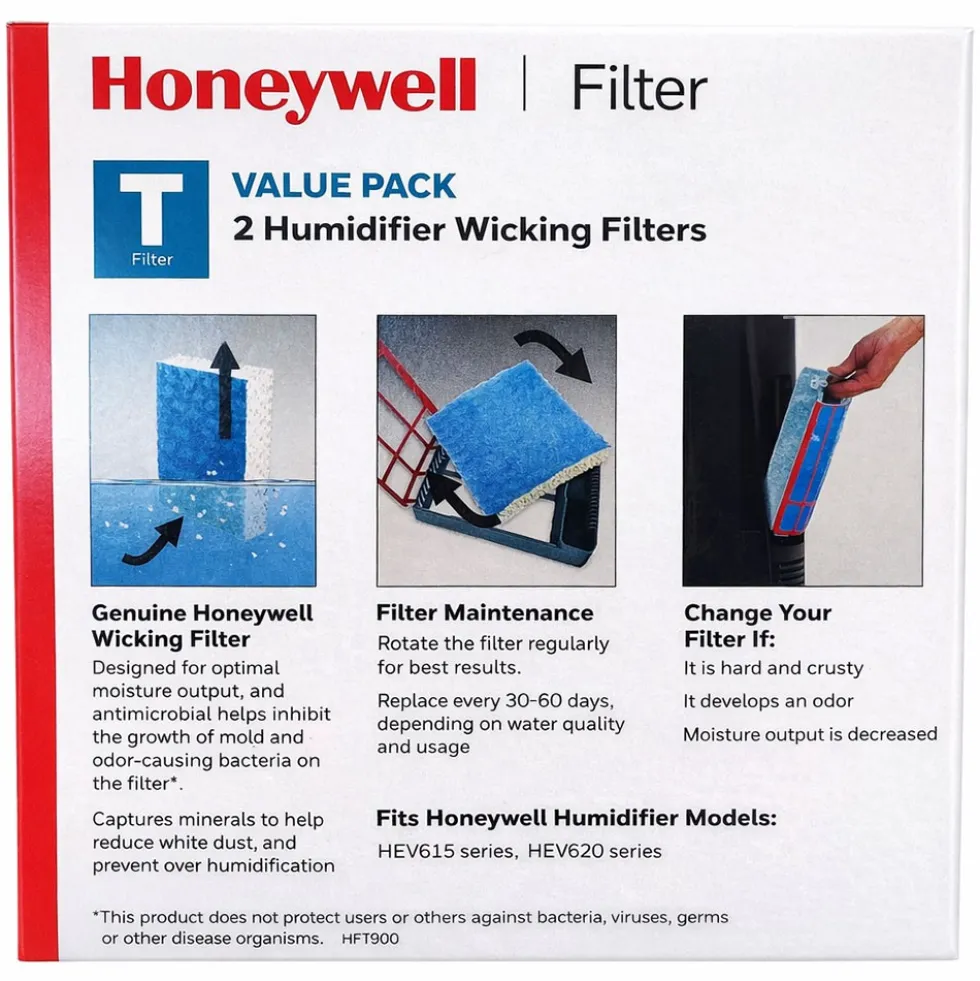 Honeywell HFT600 Filter T for HEV615 and HEV620 Humidifiers, 2-Pack